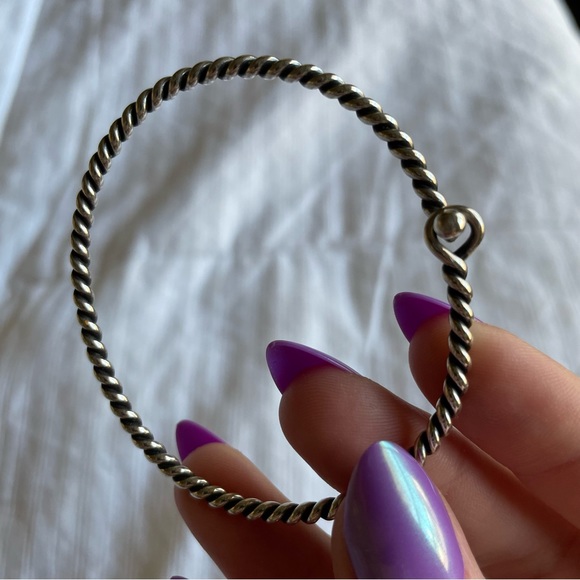 James Avery Sterling Silver Twisted Wire Hook Bracelet - Picture 2 of 7